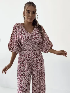 Wzorzysty kombinezon damski Kombinezony