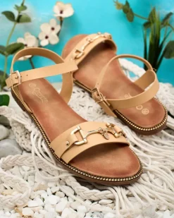 Sale Zdobione damskie sandały Umbe Sandały Płaskie