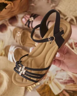 Zdobione damskie sandały Sun Crusher Sandały Płaskie