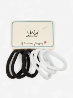 Sale Zestaw 6 gumek do włosów Color Black & White Damskie Akcesoria Do Włosów