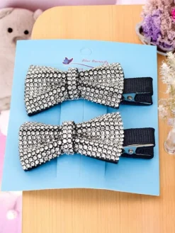 Sale Zestaw 2 spinek do włosów z kokardkami z cyrkoniami Isadora Damskie Akcesoria Do Włosów