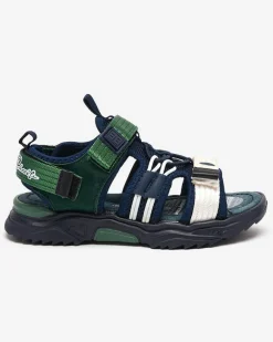 Zielone dziecięce sandałki na rzepy Meteris Chłopięce