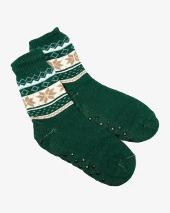 Clearance Zielone świąteczne męskie skarpetki ocieplane Skarpetki