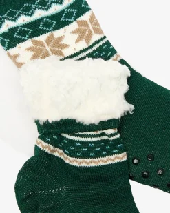 Clearance Zielone świąteczne męskie skarpetki ocieplane Skarpetki