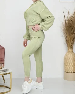 Best damski komplet sportowy bluza i legginsy Damskie Legginsy / Tregginsy|Plus Size