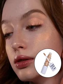 Rozświetlacz do twarzy w płynie z pędzelkiem Golden Petal Twarz