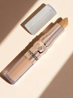 Rozświetlacz w sztyfcie i korektor w płynie do twarzy 2w1 Golden Biscut Twarz