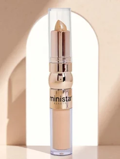 Rozświetlacz w sztyfcie i korektor w płynie do twarzy 2w1 Golden Biscut Twarz