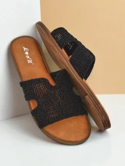 New Rpyalfashion Klapki damskie z ozdobnym paseczkiem Braida Klapki Płaskie