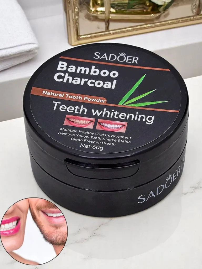 Best Sadoer Wybielający puder do zębów usuwający przebarwienia po kawie, herbacie i tytoniu Higiena I Zdrowie