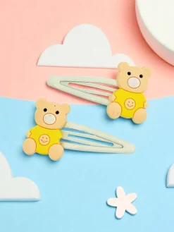 Spinki do włosów z misiem Dziewczęce