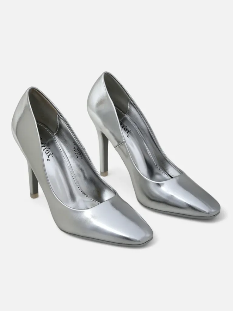 New Srebrne Szpilki Elegante Szpilki|Klasyczne