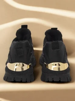 Stilosa Luma Czarne Sneakersy Damskie z Ekologicznej Skóry Damskie Sneakersy