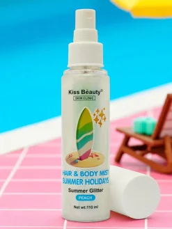 Clearance Summer Spray- Rozświetlacz do włosów i ciała w płynie Peach Twarz|Twarz