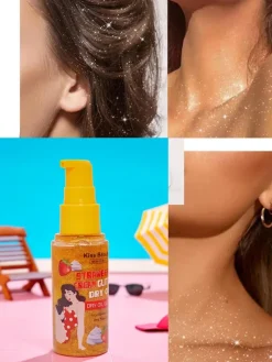 Online Summer Spray- Rozświetlacz do twarzy i ciała w płynie Strawberry Twarz