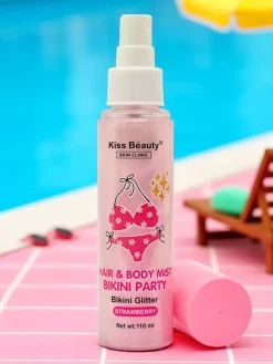 Online Summer Spray- Rozświetlacz do włosów i ciała w płynie Strawberry Twarz|Twarz