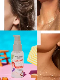 Online Summer Spray- Rozświetlacz do twarzy i ciała w płynie Coconut Twarz