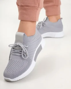 New Szare damskie buty sportowe Merisal - Obuwie Damskie Bieganie, Ćwiczenia I Trening