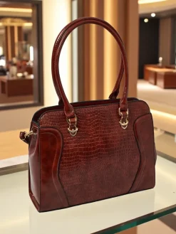 Best Toebka damska shopper eko skórzana z tłoczeniem Iron Lace Damskie Torebki Shoppers