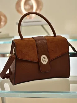 Hot Torebka Camelia z Ekoskóry i Zamszu Damskie Małe Torebki