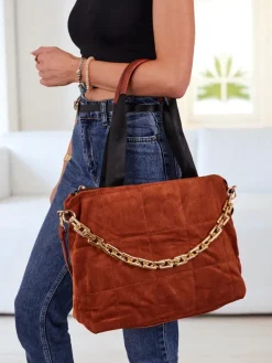 Torebka damska shopper eko +zamszowa Azure Veil Damskie Torebki Shoppers