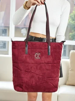 Sale Torebka damska shopper eko zamszowa Caryenne Damskie Torebki Shoppers