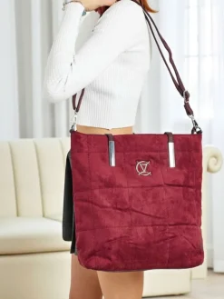 Sale Torebka damska shopper eko zamszowa Caryenne Damskie Torebki Shoppers