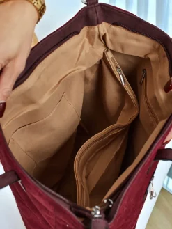 Sale Torebka damska shopper eko zamszowa Caryenne Damskie Torebki Shoppers