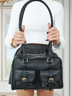 New Torebka damska shopper eko skórzana z kieszeniami Aveline Damskie Torebki Shoppers