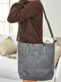 Outlet Torebka damska shopper eko zamszowa Caryenne Damskie Torebki Shoppers