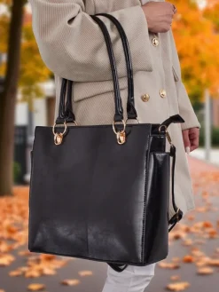 New Torebka damska shopper eko skórzana Twilight Vale Damskie Torebki Shoppers