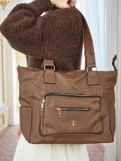 Torebka damska shopper eko skórzana pikowana Marvaya Damskie Torebki Shoppers