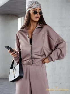 Wiskozowy Damski komplet dresowy Long Waves Damskie Komplety Damskie