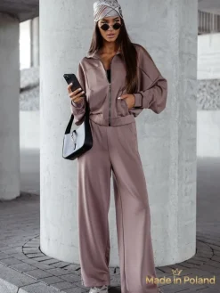 Wiskozowy Damski komplet dresowy Long Waves Damskie Komplety Damskie