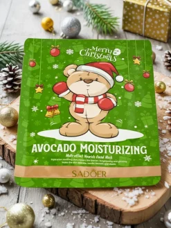 Outlet Świąteczna Maseczka do twarzy w płachcie z awokado- nawilżająca Twarz