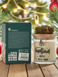 Hot Świąteczna świeca zapachowa Merry Christmas Happy New Year Dekoracje I Ozdoby|Artykuły Chemiczne