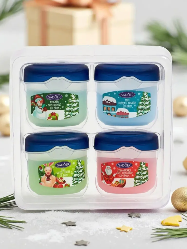 Świąteczny Zestaw nawilżający Balsam do ust x4 Usta