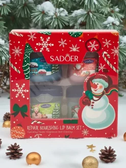 Świąteczny Zestaw nawilżający Balsam do ust x4 Usta