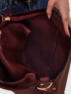 Sale Wysoka torebka damska shopper 2 częściowa eko skórzana Hollow Grace Damskie Torebki Shoppers