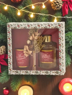 Clearance Zestaw: Świąteczne pałeczki zapachowe i świeca Merry Christmas Artykuły Chemiczne