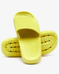 Clearance Zielone gumowe klapki z tłoczeniem Torika - Obuwie Klapki Basenowe|Klapki Płaskie