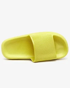 Clearance Zielone gumowe klapki z tłoczeniem Torika - Obuwie Klapki Basenowe|Klapki Płaskie