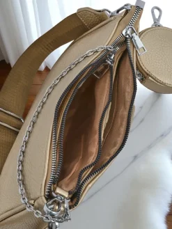 Online Złota Torebka Calista Multi z Ekoskóry z Łańcuszkiem i Saszetką Damskie Małe Torebki