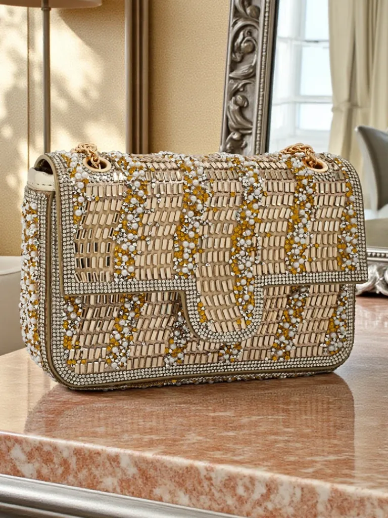 Discount Złota Torebka Elegancia Fiori Damskie Małe Torebki